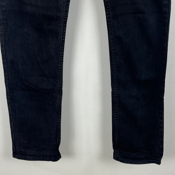Calvin Klein Slim Jeans Size 33 Black Inseam 32in Rise 10in Stretch 5 Pocket - Picture 4 of 9